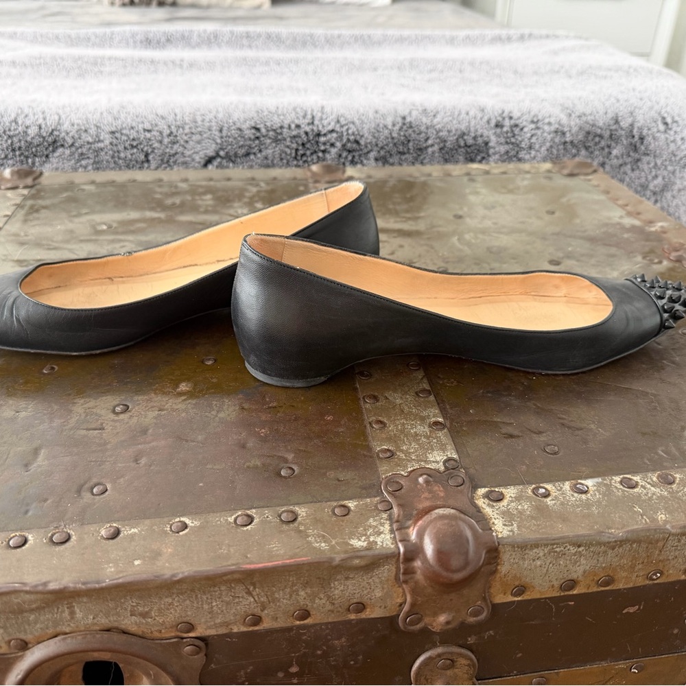 Christian Louboutin Geo Black Studded Ballet Flats